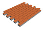 Плитка тротуарная SteinRus Прямоугольник Б.6.П.6, Native, оранжевый, 200*100*60 мм