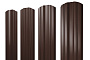 Штакетник Twin фигурный 0,45 Drap TwinColor RAL 8017 шоколад