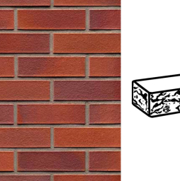 Кирпич клинкерный облицовочный 7-щелевой Muhr 04 Rotbraun-bunt готик, 250*120*65 мм по выгодной ценеКирпич клинкерный облицовочный 7-щелевой Muhr 04 Rotbraun-bunt готик, 250*120*65 мм