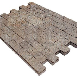 Плитка тротуарная SteinRus Прямоугольник В.6.П.8, Old-age, ColorMix Берилл, 200*100*80 мм