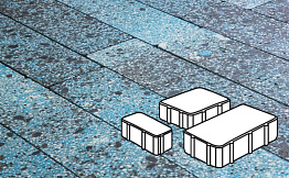 Плитка тротуарная Готика, City Granite FINO, Новый Город, Азул Бахия, 260/160/100*160*80 мм