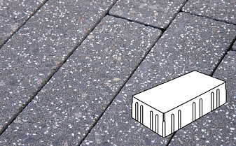 Плитка тротуарная Готика, Granite FINERRO, Скада без фаски, Ильменит, 225*150*100 мм