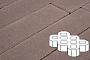 Плитка тротуарная Готика Profi, Экопарковка, коричневый, частичный прокрас, с/ц, 600*400*100 мм