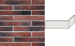 Угловой декоративный кирпич для навесных вентилируемых фасадов левый White Hills Остия брик цвет F380-75