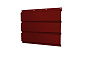 Софит металлический Grand Line без перфорации, сталь 0,5 мм Satin, RAL 3011 коричнево-красный