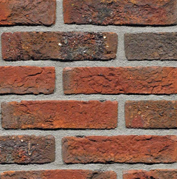 Кирпич облицовочный Terca Blauw-Rood Genaunceerd Gesinterd, 210*100*50 мм