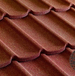 Композитная черепица рядовая Metrotile Mistral Red black