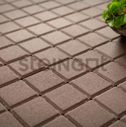 Плитка тротуарная Steingot Моноцвет, Квадрат, темно-коричневый, 300*300*60 мм