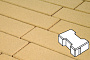Плитка тротуарная Готика Profi, Катушка, желтый, частичный прокрас, б/ц, 200*165*60 мм
