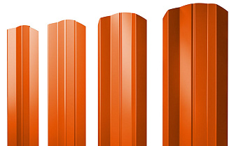 Штакетник М-образный А фигурный 0,45 PE RAL 2004 оранжевый