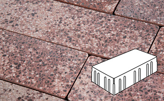 Плитка тротуарная Готика, City Granite FINO, Скада без фаски, Сансет, 225*150*100 мм