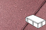 Плитка тротуарная Готика Profi, Брусчатка, красный, частичный прокрас, с/ц, 200*100*80 мм