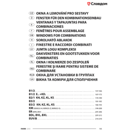 Каталог по монтажу - Окна для установки в группах Fakro