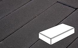 Плитка тротуарная Готика Profi, Картано Гранде, черный, частичный прокрас, с/ц, 300*200*60 мм