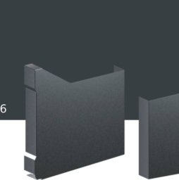 Заглушка левая для маскирующей планки KROP UNI PVC/STAL, RAL 7016