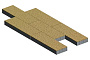 Плитка тротуарная SteinRus Аликанте Б.2.П.8 Native, песочный, 900*300*80 мм