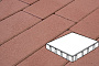 Плитка тротуарная Готика Profi, Квадрат, красный, частичный прокрас, б/ц, 400*400*60 мм