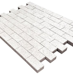 Плитка тротуарная SteinRus Прямоугольник А.6.П.4, Native, белый, 200*100*40 мм