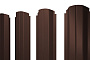 Штакетник П-образный А фигурный 0,5 Satin Matt TX RAL 8017 шоколад