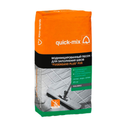 Модифицированный песок quick-mix «FUGENSAND PLUS» для заполнения швов, светло-серый, 25 кг