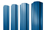 Штакетник Прямоугольный фигурный Satin RAL 5005 сигнальный синий
