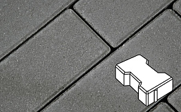Плитка тротуарная Готика Profi, Катушка, серый, полный прокрас, с/ц, 200*165*60 мм