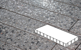 Плитка тротуарная Готика, Granite FINO, Плита, Галенит, 800*400*100 мм