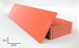 Керамогранитная плита Faveker GA16 для НФС, Rojo, 1000*250*18 мм