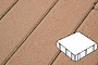 Плитка тротуарная Готика Profi, Квадрат, оранжевый, частичный прокрас, б/ц, 300*300*60 мм