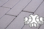 Плитка тротуарная Готика Profi, Эко-фантазия, белый, частичный прокрас, б/ц, 300*300*80 мм
