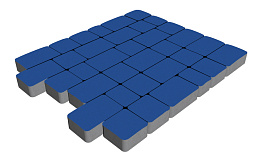 Плитка тротуарная SteinRus Инсбрук Альт Нео, гладкая, синий, толщина 60 мм