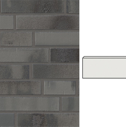 Клинкерная плитка угловая Stroeher Brickwerk, 651 aschgrau, 240*115*71*12 мм