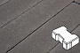 Плитка тротуарная Готика Profi, Катушка, темно-серый, частичный прокрас, с/ц, 200*165*60 мм