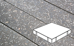 Плитка тротуарная Готика, Granite FINO, Квадрат, Ильменит, 600*600*100 мм