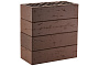 Кирпич облицовочный ЛСР темно-коричневый рустик, утолщенные стенки, 250*120*65 мм