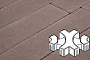 Плитка тротуарная Готика Profi, Эко-фантазия, коричневый, частичный прокрас, с/ц, 300*300*80 мм