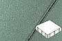 Плитка тротуарная Готика Profi, Квадрат, зеленый, частичный прокрас, б/ц, 300*300*60 мм