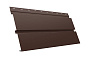 Софит металлический Grand Line Квадро брус без перфорации, сталь 0,5 мм Rooftop Matte, RAL 8017 шоколад