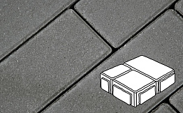 Плитка тротуарная Готика Profi, Старый Город, серый, полный прокрас, с/ц, толщина 80 мм, комплект 3 шт