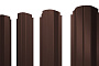 Штакетник П-образный А фигурный PurPro Matt RAL 8017 шоколад