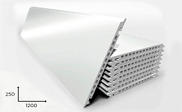 Керамогранитная плита Faveker GA16 для НФС, Blanco Brillo, 1200*250*18 мм