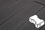 Плитка тротуарная Готика Profi, Катушка, черный, частичный прокрас, с/ц, 200*165*60 мм