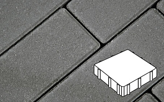 Плитка тротуарная Готика Profi, Квадрат, серый, полный прокрас, с/ц, 300*300*80 мм