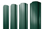 Штакетник Прямоугольный фигурный 0,45 PE Double RAL 6005 зеленый мох