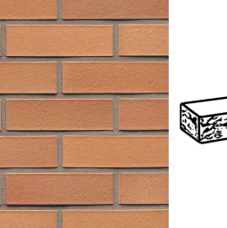 Кирпич клинкерный облицовочный 7-щелевой Muhr 06 Hellbraun-bunt готик, 250*120*65 мм по выгодной ценеКирпич клинкерный облицовочный 7-щелевой Muhr 06 Hellbraun-bunt готик, 250*120*65 мм