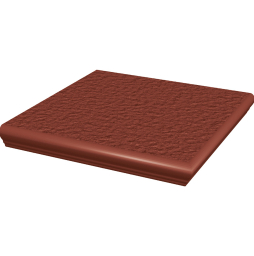 Клинкерная угловая ступень с капиносом Paradyz Natural, Rosa, 330*330*11 мм