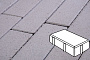 Плитка тротуарная Готика Profi, Брусчатка, белый, частичный прокрас, б/ц, 240*120*70 мм
