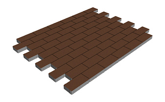 Плитка тротуарная SteinRus Прямоугольник А.6.П.4, гладкая, коричневый, 200*100*40 мм