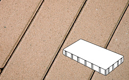 Плитка тротуарная Готика Profi, Плита, палевый, частичный прокрас, б/ц, 600*400*60 мм