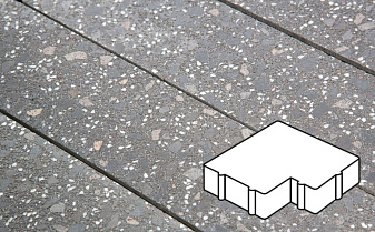 Плитка тротуарная Готика, Granite FINO, Калипсо, Ильменит, 200*200*60 мм